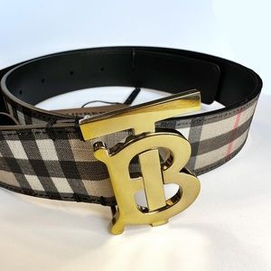 Authentic Burberry Check E Canvas & Leather ***NWT***MSRP $410***